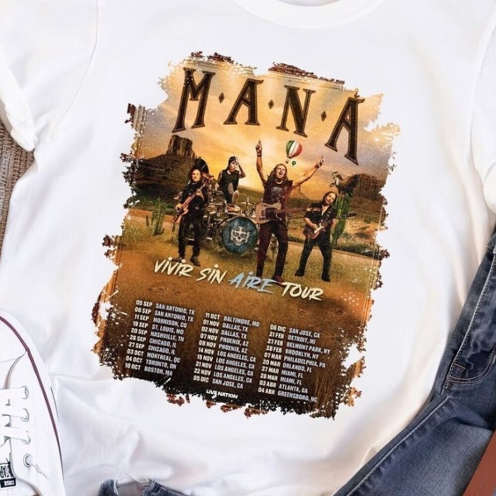 Mana 2025 White Anime Retro Graphic Unisex T-Shirt  73